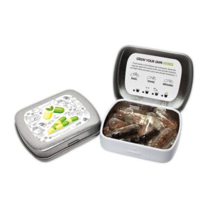Capsules de graines en boîte métal – lot de 15 — Sachets de graines et cadeaux à semer